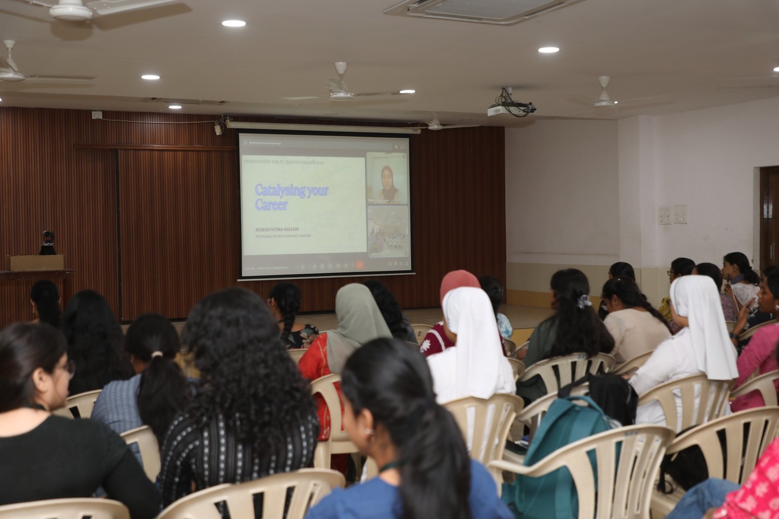 Online alumna talk titled "Catalysing your Career"