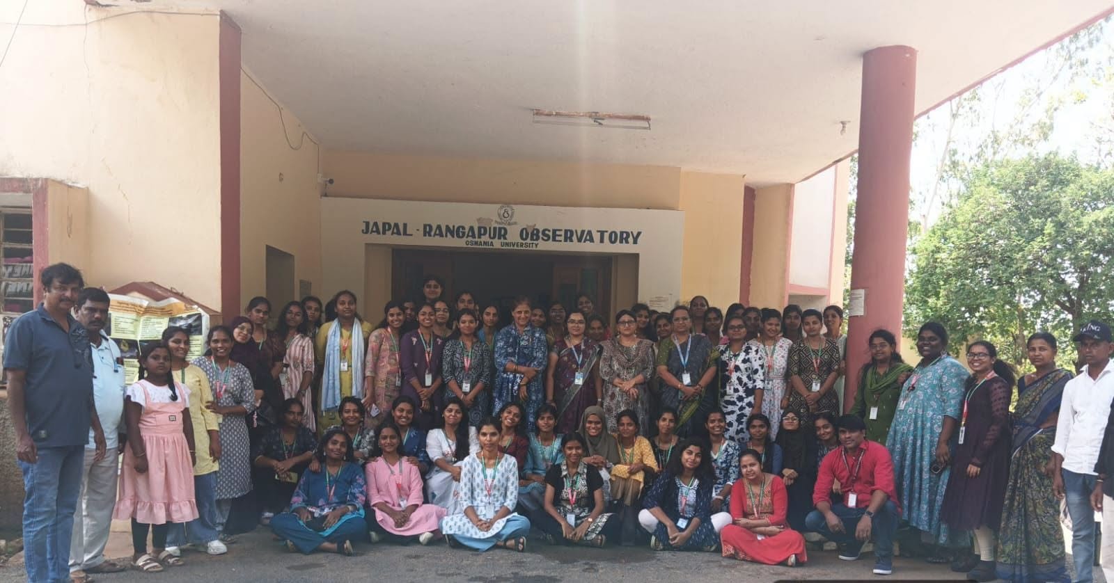 The Department of Physics organised a field visit to the Japal-Rangapur Observatory in Hyderabad