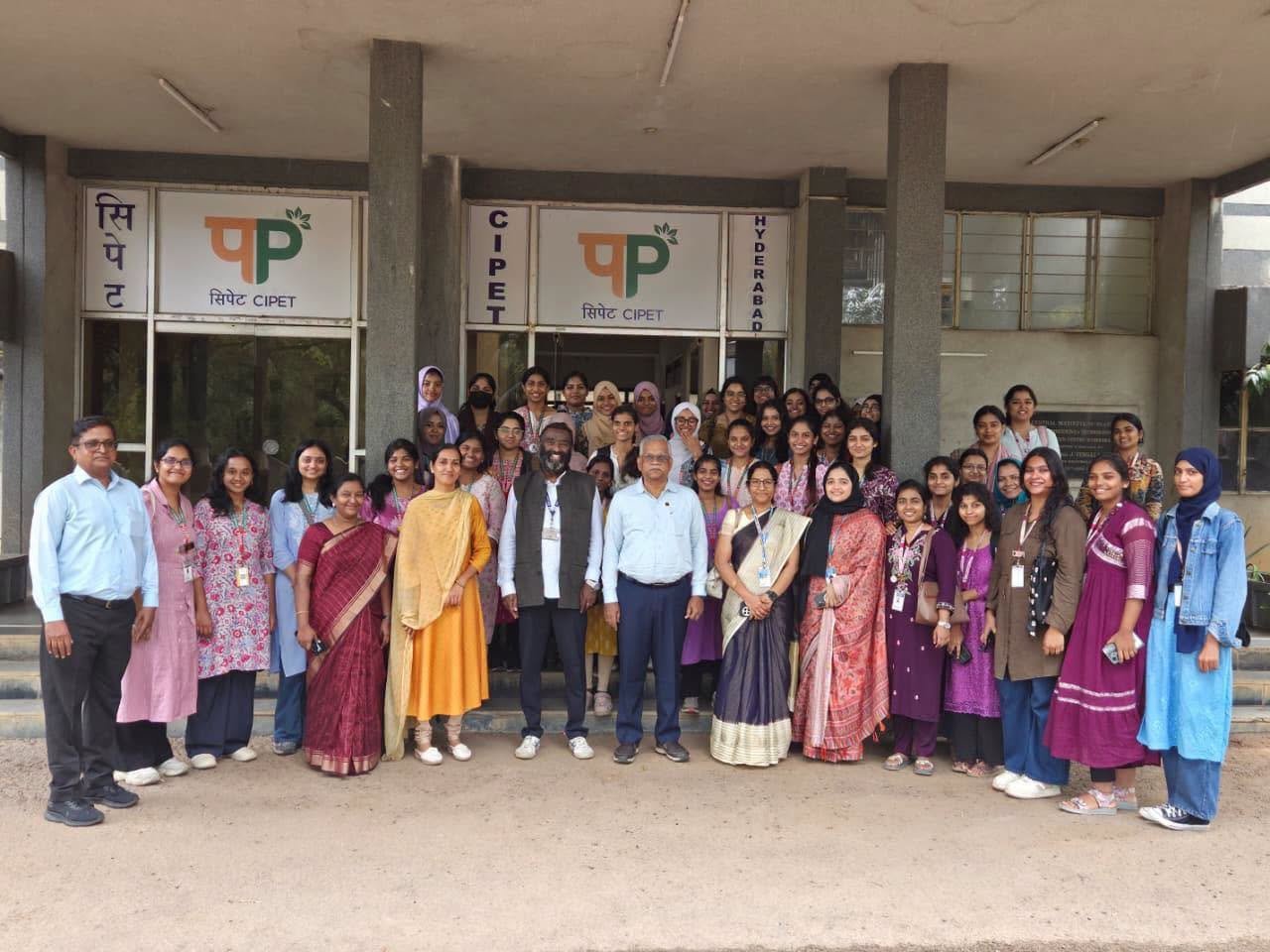 The Department of Chemistry organised an industrial visit for BSc final-year Chemistry project students to CIPET – Central Institute of Petrochemicals Engineering & Technology, Cherlapally, Hyderabad, under the DBT Star College (Strengthening Component).